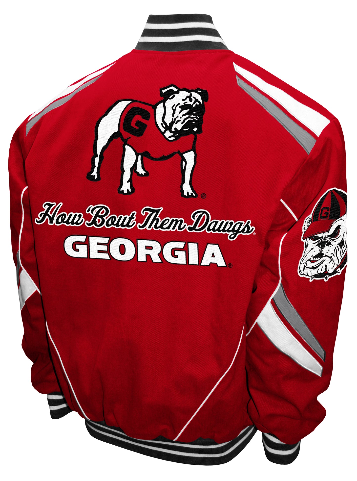 Georgia Bulldogs Red NCAA Stout Twill  Full Snap Jacket