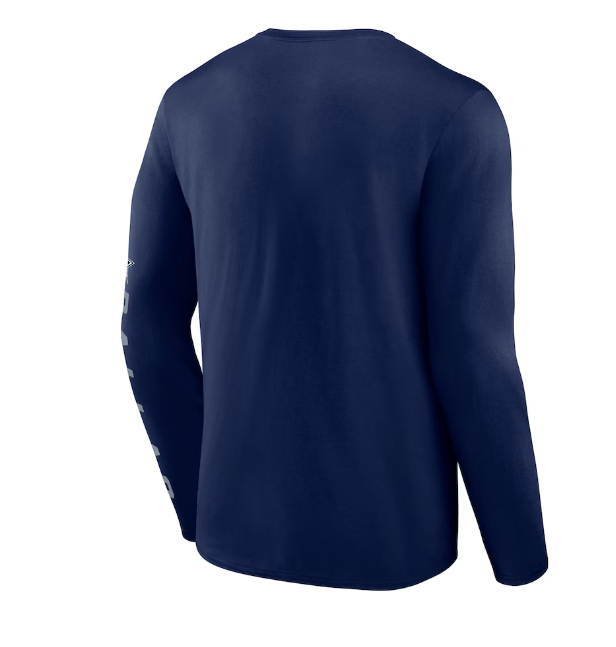 Dallas Cowboys Fanatics Branded Helmet Platform Long Sleeve T-Shirt - Navy