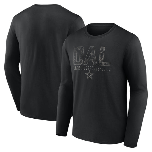 Dallas Cowboys Fanatics Branded Shadow Code Long Sleeve T-Shirt -Black