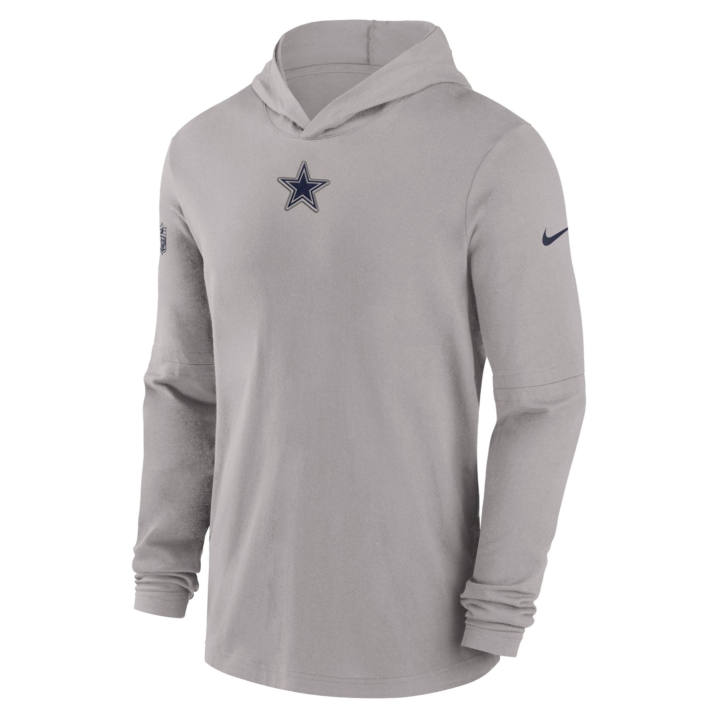 Dallas Cowboys Nike Gray Sideline 2023 Performance Long Sleeve Hoodie T-Shirt