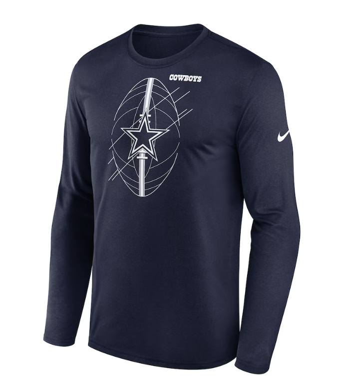 Dallas Cowboys Nike Legend Icon Long Sleeve Performance T-Shirt - Blue