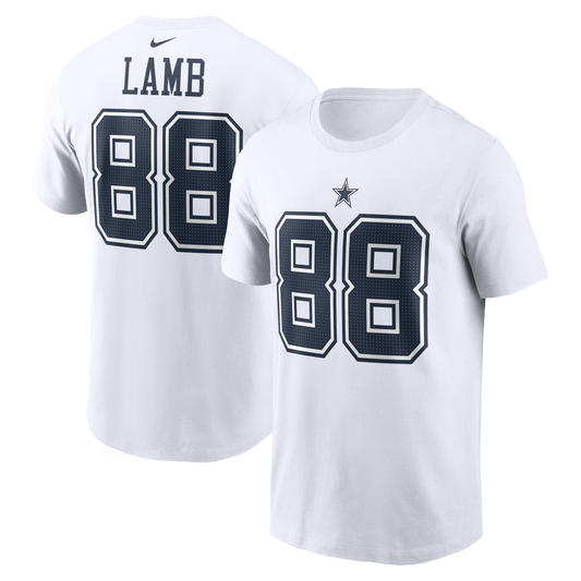 Dallas Cowboys Nike CeeDee Lamb #88 Men's Player T-Shirt - White