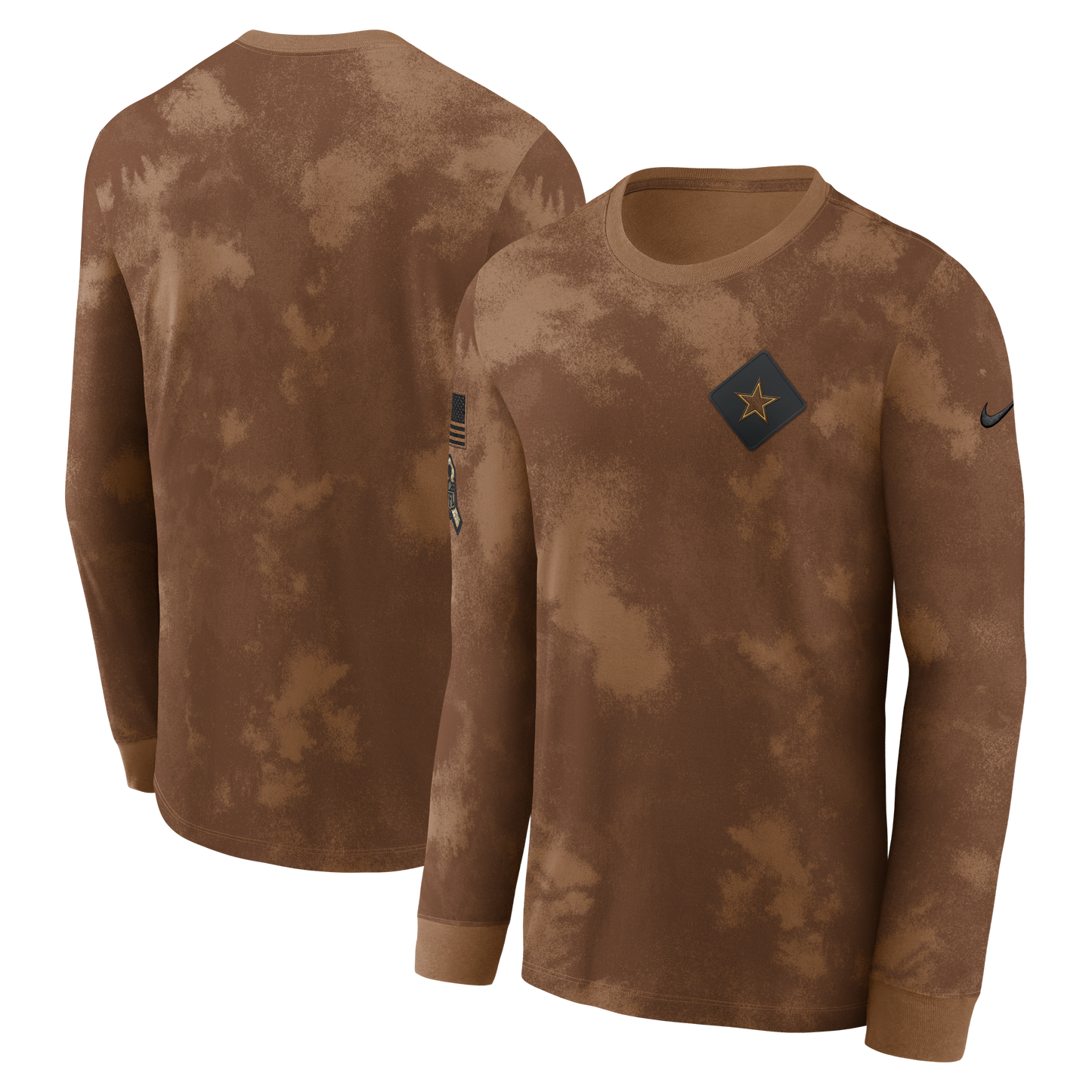 Dallas Cowboys Nike 2023 Men's Salute to Service Long Sleeve Shirt- Tan