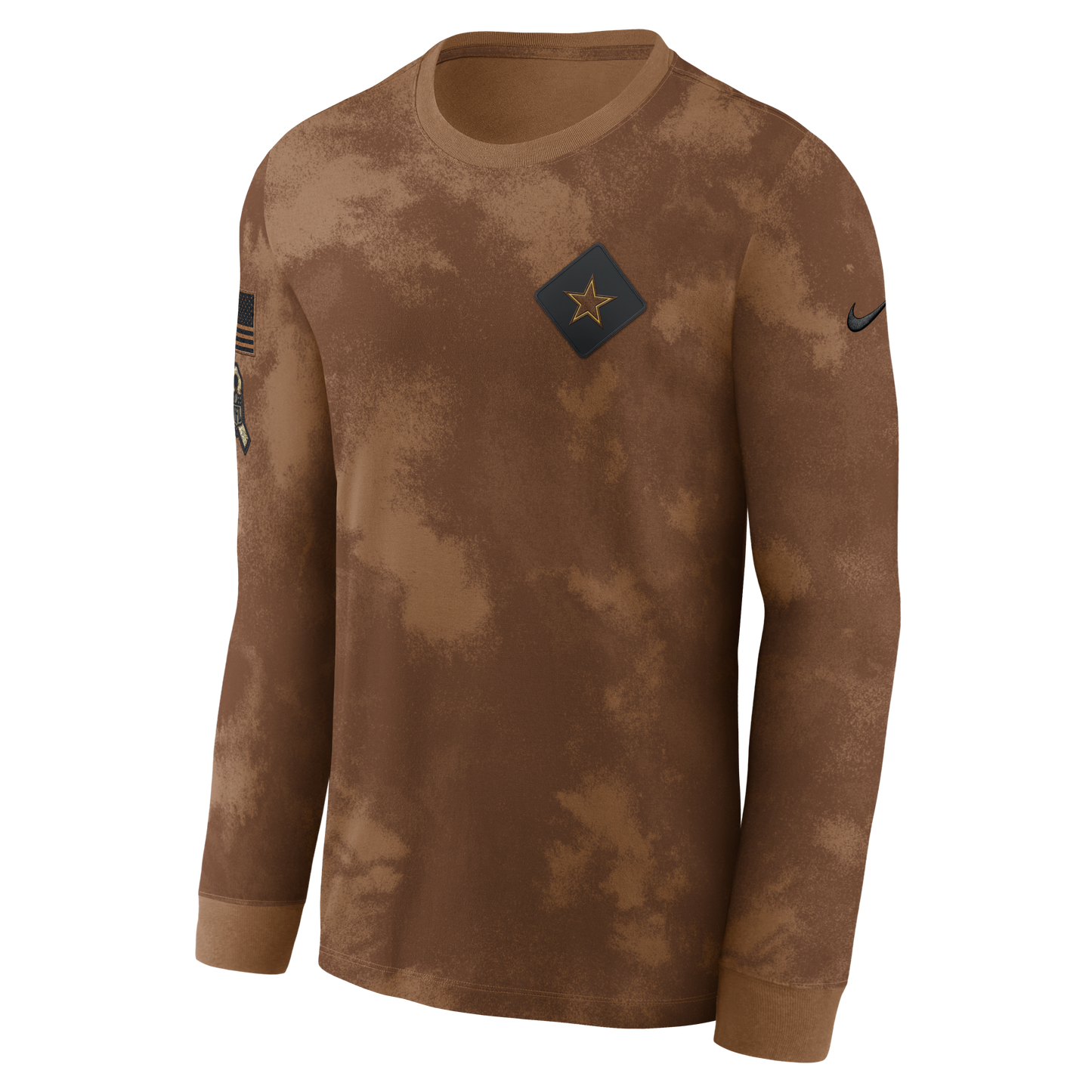 Dallas Cowboys Nike 2023 Men's Salute to Service Long Sleeve Shirt- Tan