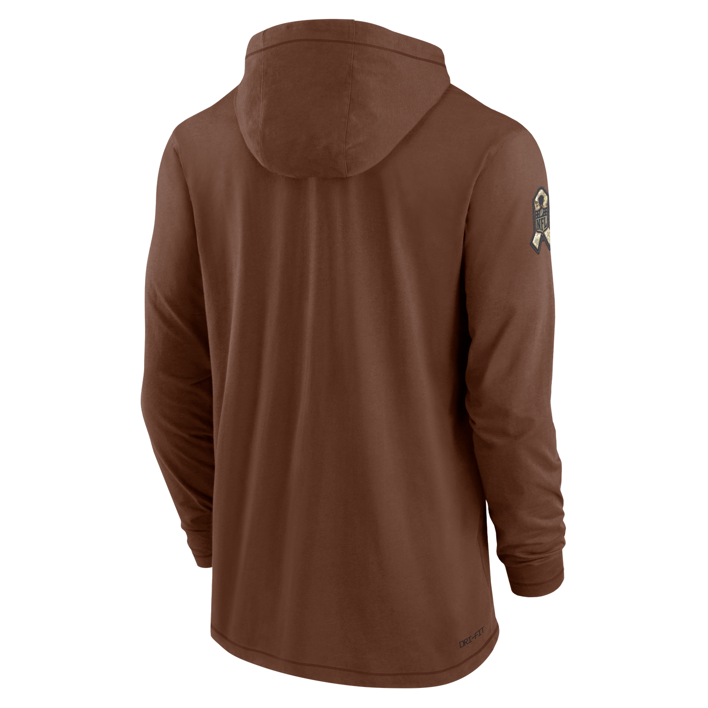 Dallas Cowboys Nike 2023 Salute to Service Sideline Hooded Long Sleeve Shirt - Brown