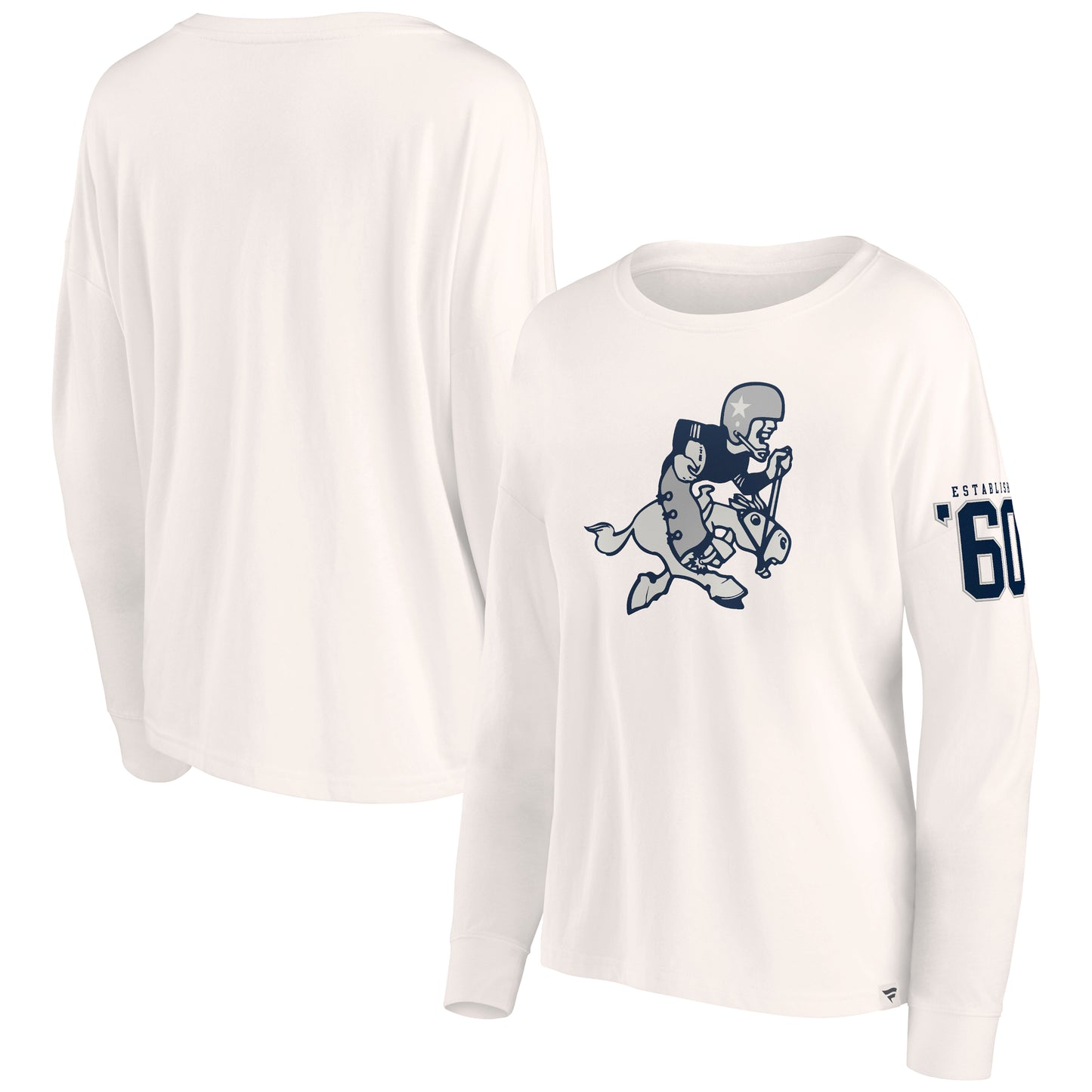 Dallas Cowboys Fanatics Branded Women's Crop Game Date Long Sleeve-Cream