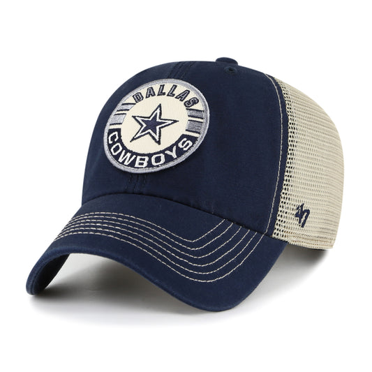 Dallas Cowboys '47 Brand Notch Mesh Trucker Clean Up Hat - Blue