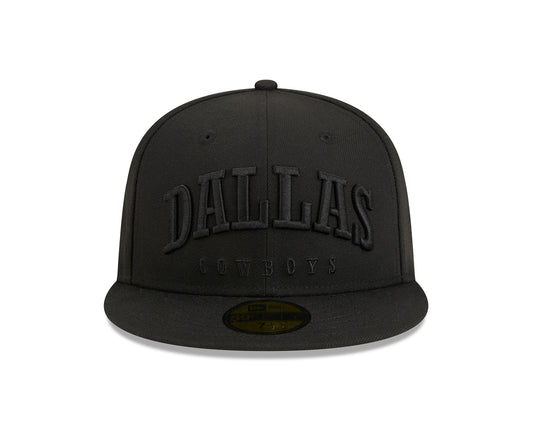 Dallas Cowboys New Era Text 59FIFTY Fitted Hat - Black