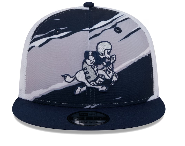 Dallas Cowboys New Era Navy Retro Joe Tear Trucker 9FIFTY Snapback Hat