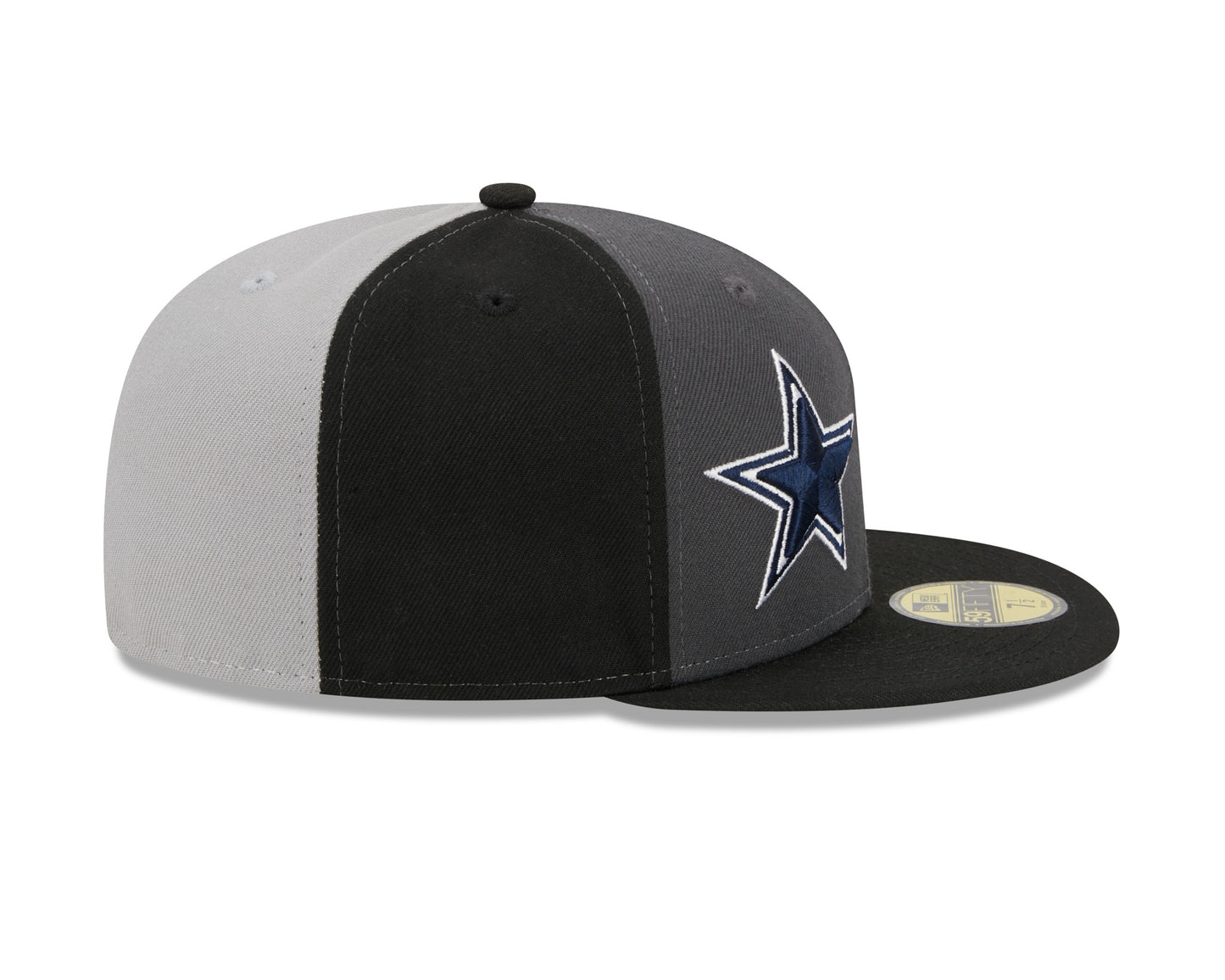 Dallas Cowboys New Era 2023 Sideline Split 59fifty Fitted Hat- Gray/Black