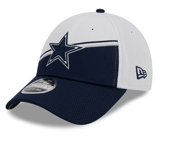 Dallas Cowboys New Era 2023 Sideline 9Forty Snap Back Hat Gray