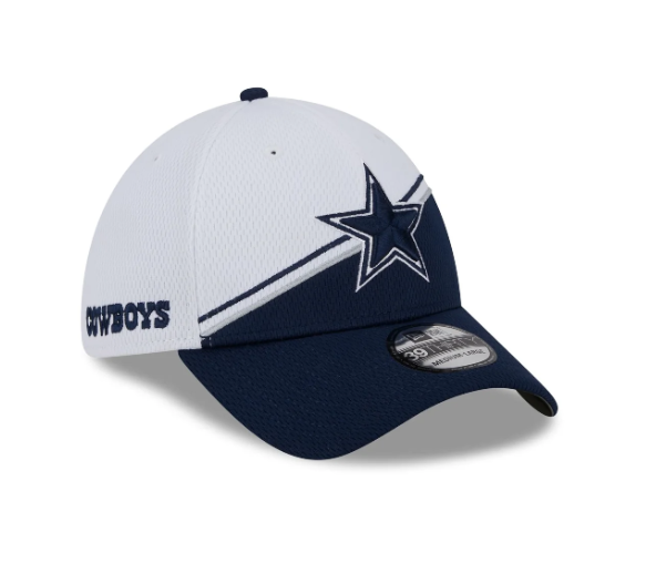 Dallas Cowboys New Era 2023 Sideline 9Forty Snap Back Hat White