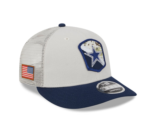 Dallas Cowboys New Era  2023 Stone Salute To Service Low Profile 9FIFTY Snapback Hat