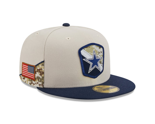 Dallas Cowboys New Era  2023 Stone Salute To Service 59FIFTY Fitted Hat