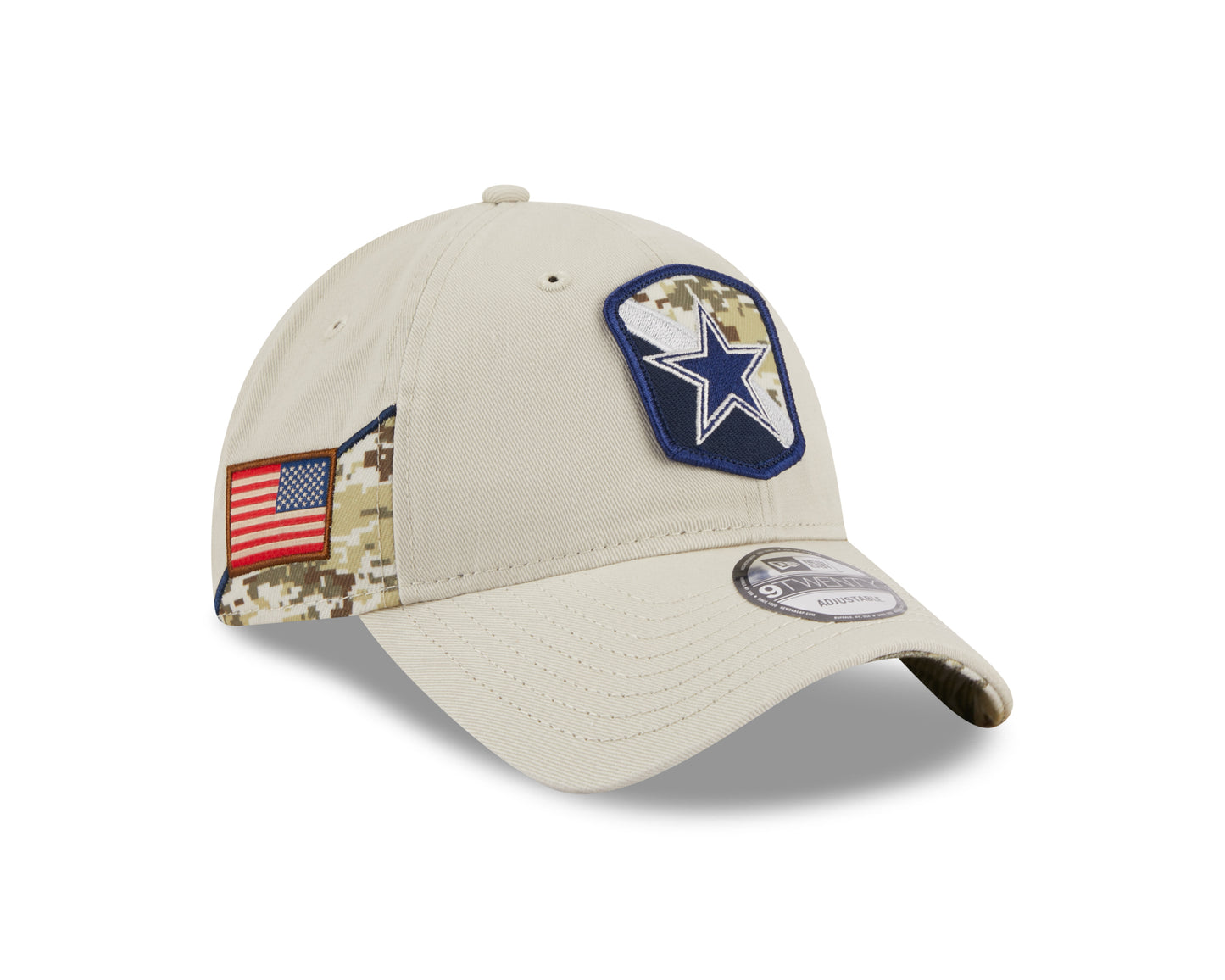 Dallas Cowboys New Era 2023 Stone Salute To Service 9Twenty Adjustable Hat