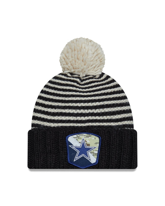 Dallas Cowboys New Era 2023 Women's Salute to Service Sideline Knit Hat