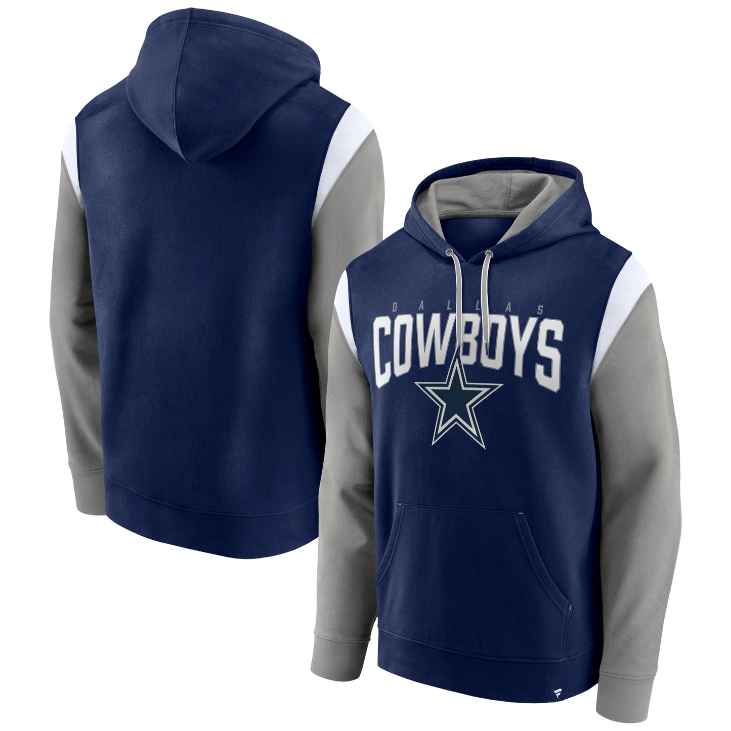 Dallas Cowboys Fanatics Branded Trench Battle Hoodie- Navy/Gray