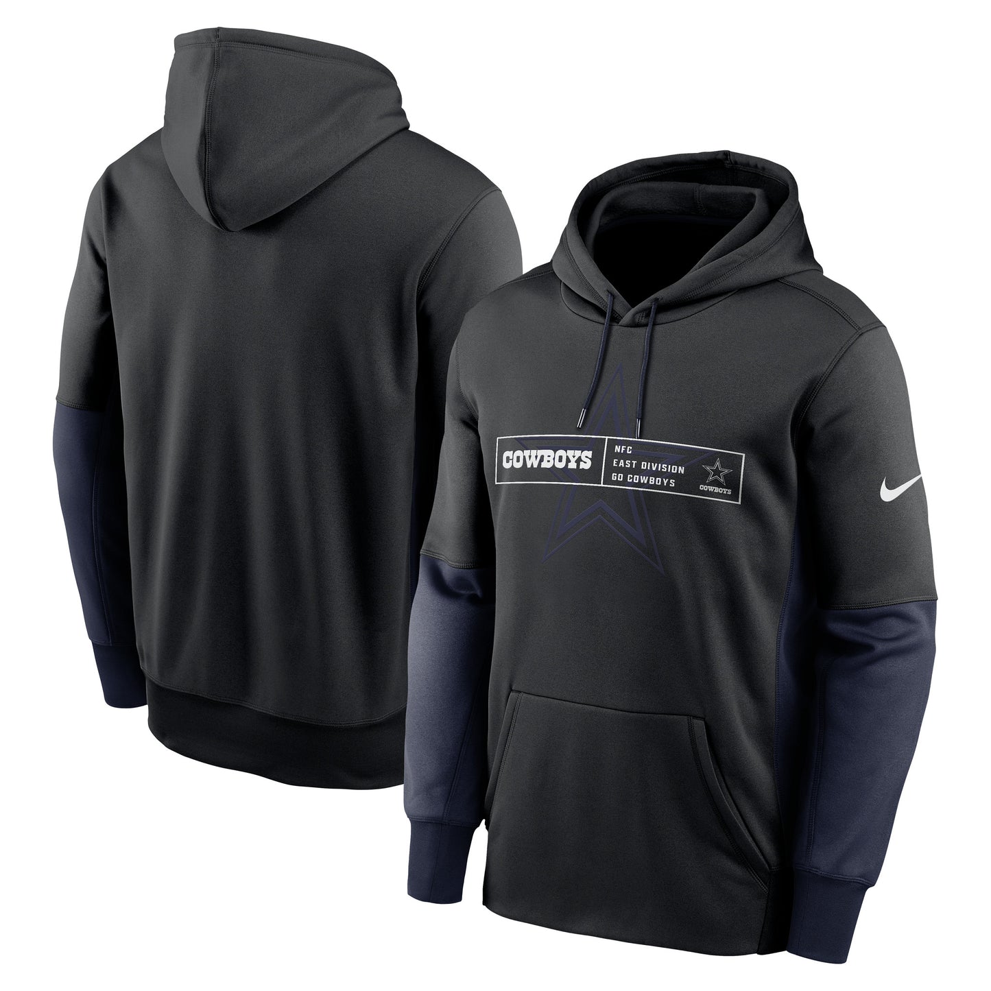 Dallas Cowboys Nike Logo Overlap Pullover Men's Hoodie - Black