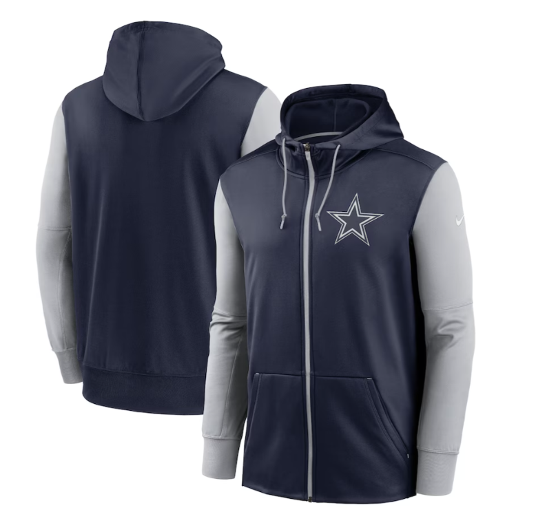 Dallas Cowboys Nike 2023  Performance Full-Zip Hoodie - Navy