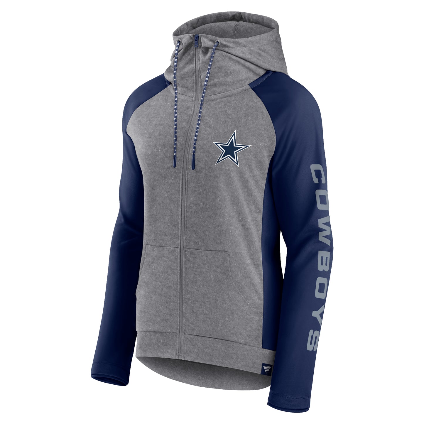 Dallas Cowboys Fanatics Branded Women's Blind Side Full Zip Hoodie -Gray