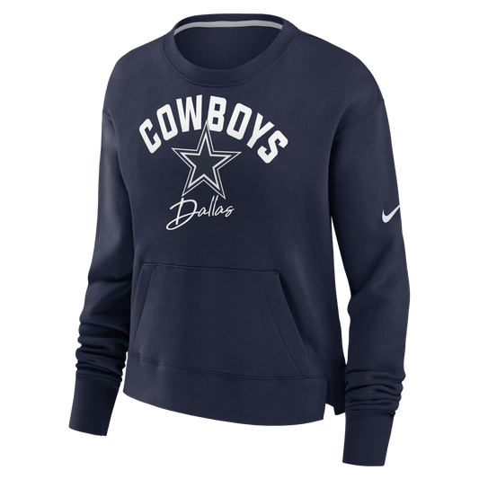Dallas Cowboys Nike Women's Arched Team Pride Crew Neck Sweatshirt