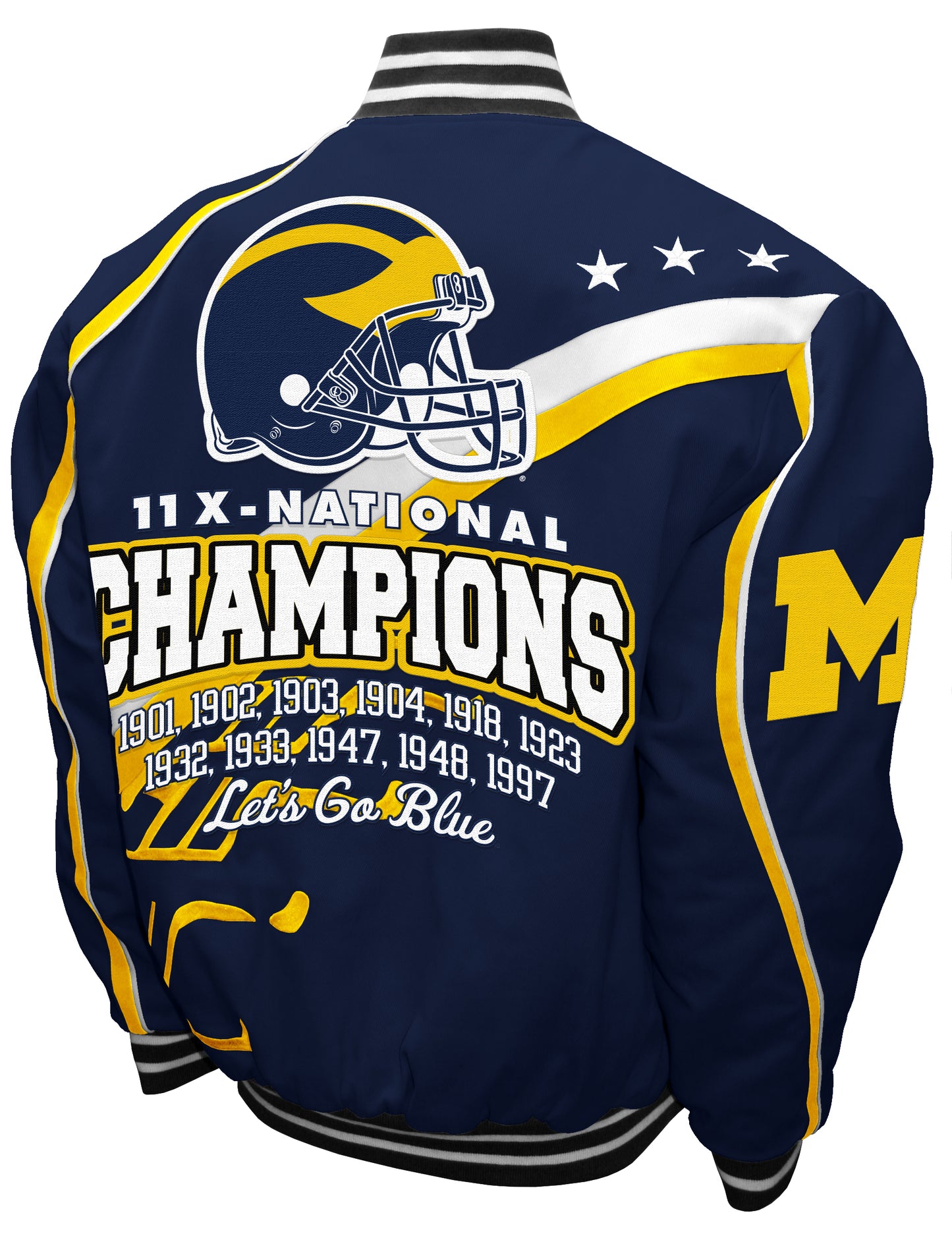 Michigan Wolverines Blue Franchise Club Commemorative 11-Time National Champions Full-Snap Jacket