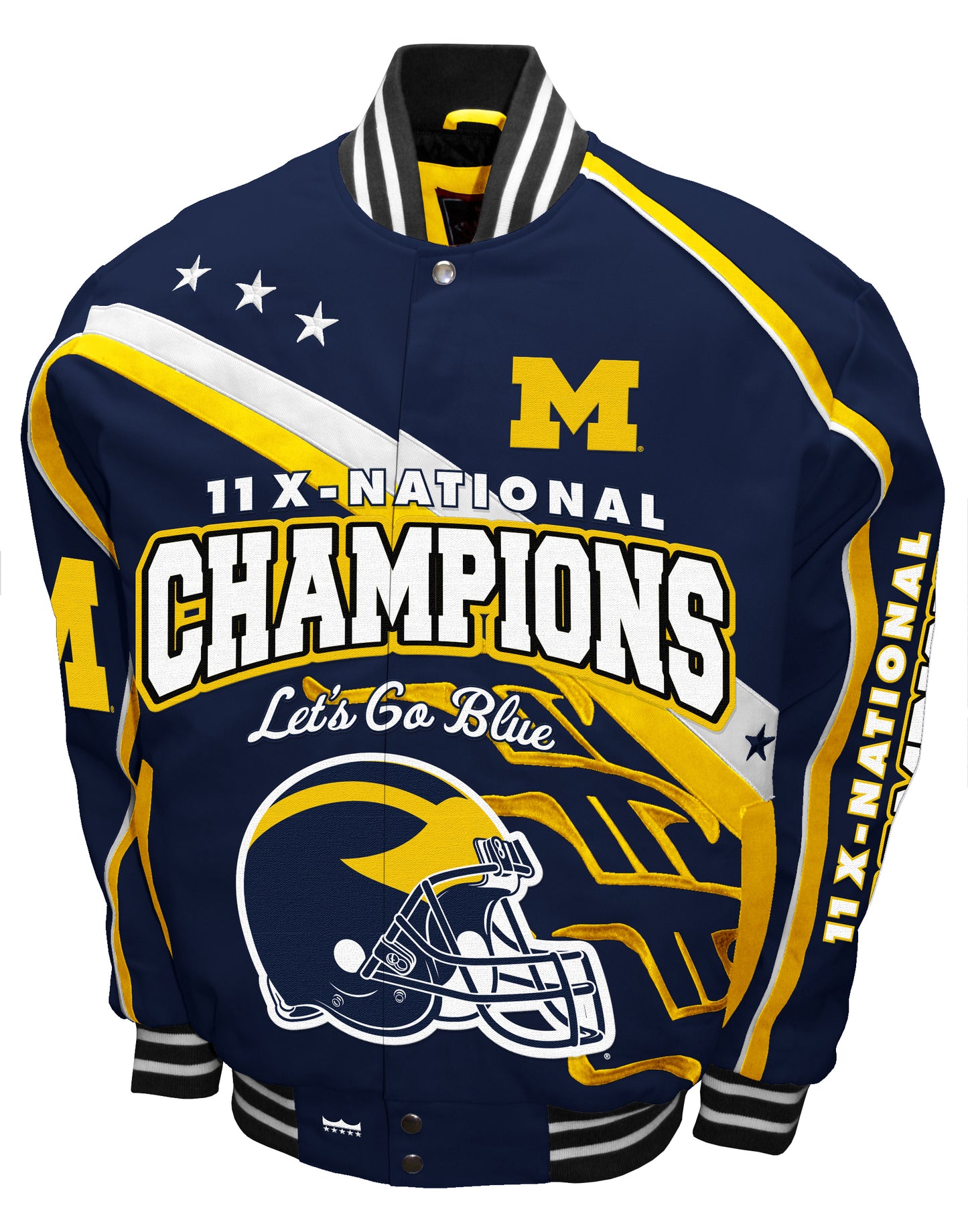 Michigan Wolverines Blue Franchise Club Commemorative 11-Time National Champions Full-Snap Jacket
