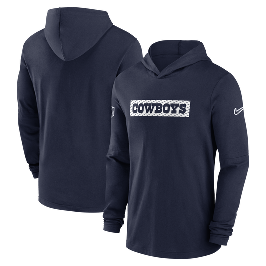 Dallas Cowboys Nike 2024 Sideline Performance Long Sleeve Hoodie Shirt - Navy