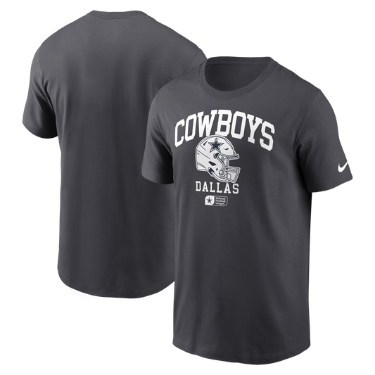 Dallas Cowboys Nike Helmet Essential T-Shirt - Charcoal