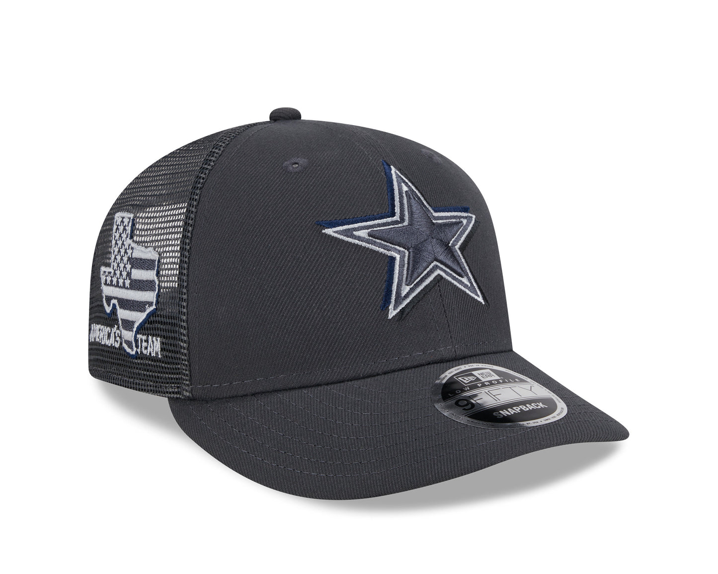 Dallas Cowboys New Era 2024 NFL Draft Low Profile 9FFIFTY Trucker Snapback Hat - Graphite