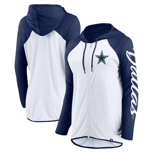 Dallas Cowboys Fanatics Script Women's Lightweight Full-Zip Hooded Jacket