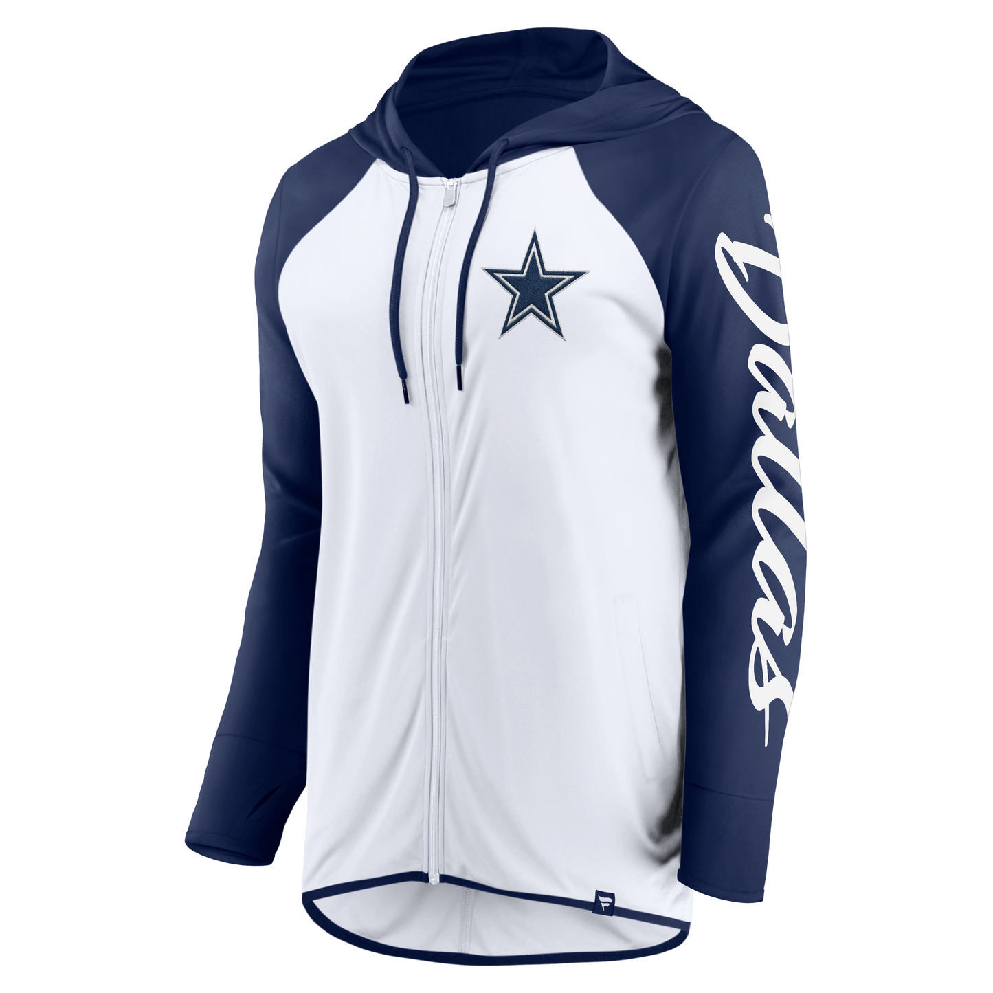 Dallas Cowboys Fanatics Script Women's Lightweight Full-Zip Hooded Jacket