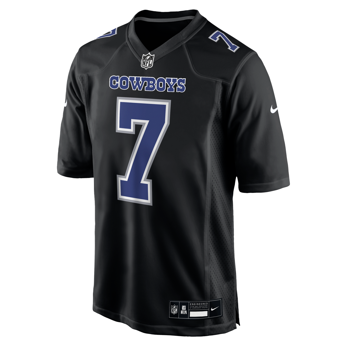 Dallas Cowboys Nike #7 Trevon Diggs Men's Black Game Jersey