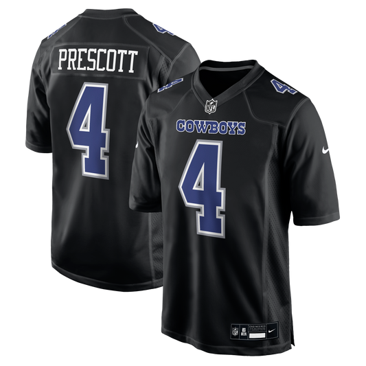 Dallas Cowboys Nike #4 Dak Prescott Men's Black Game Jersey