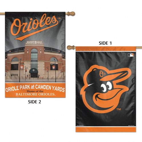 Baltimore Orioles Wincraft  2 Sided Stadium Vertical Flag 28" X 40"
