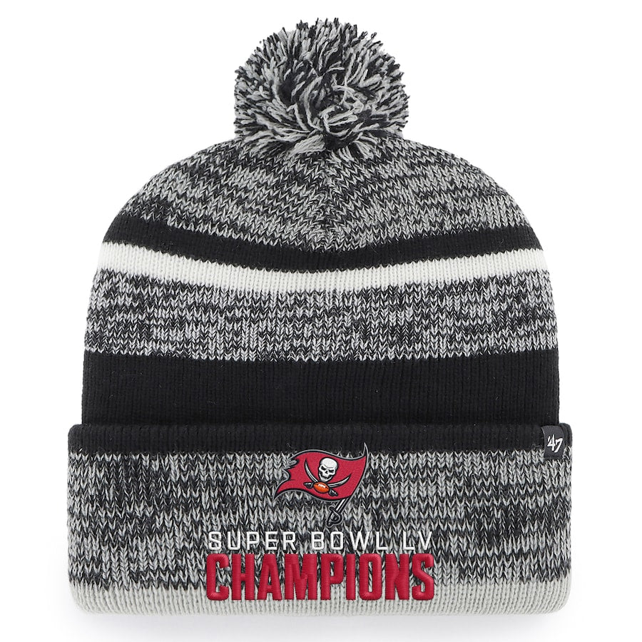 Tampa Bay Buccaneers '47 Super Bowl LV Cuffed Pom Knit Hat- Black