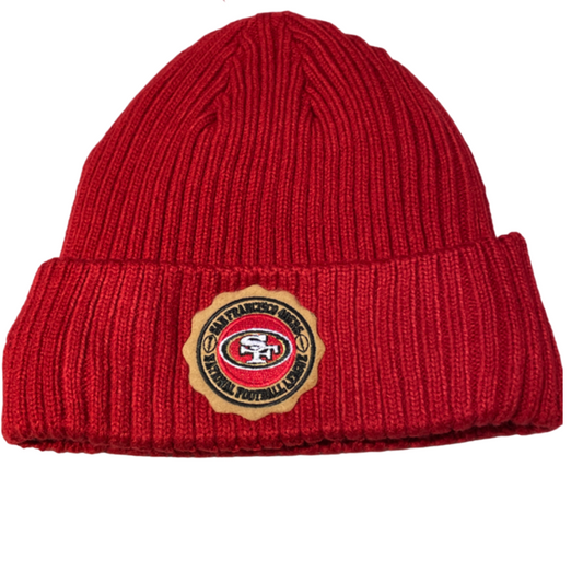 San Francisco 49ers Pro Standard Crest Emblem Beanie Knit Hat - Red