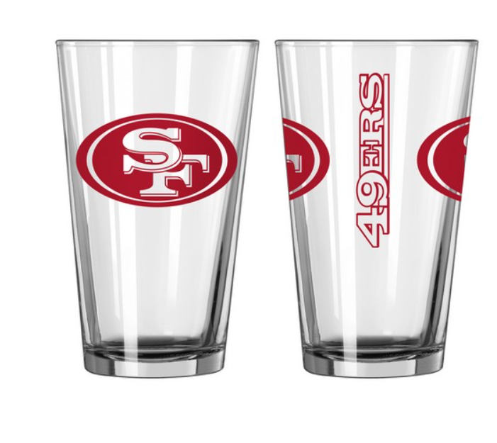 San Francisco 49ers Boelter 16oz Game Day Pint Glass