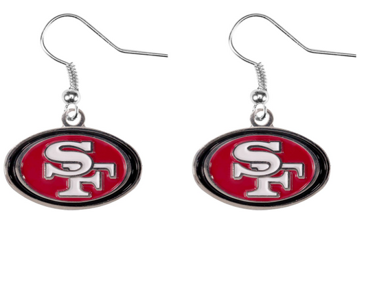 San Francisco 49ers J-Hook Team logo Earring