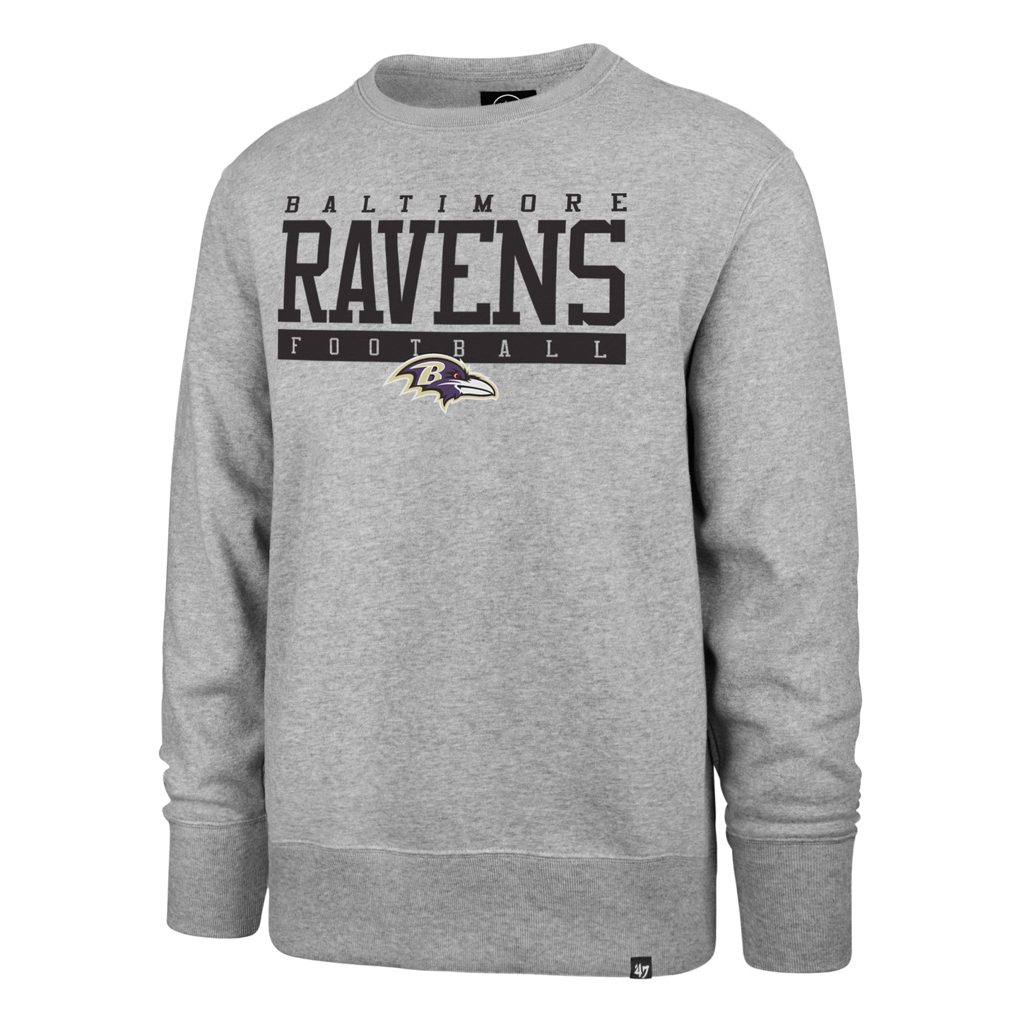 Baltimore Ravens '47 Brand Heather Headline Crew Block Men's Sweatshirt