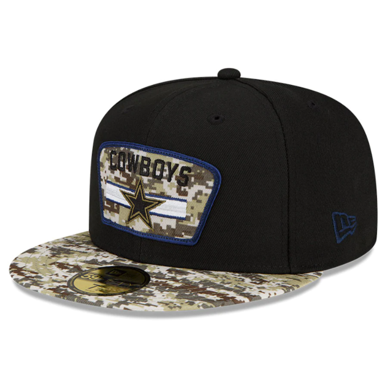 Dallas Cowboys New Era Salute To Service 59FIFTY Fitted Hat - Black / Camo