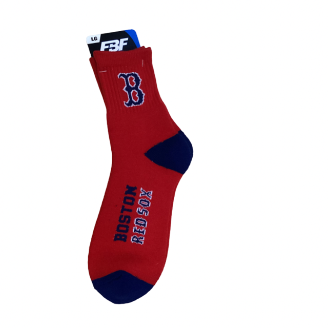Boston Red Sox For Bare Feet Team Color Crew Socks