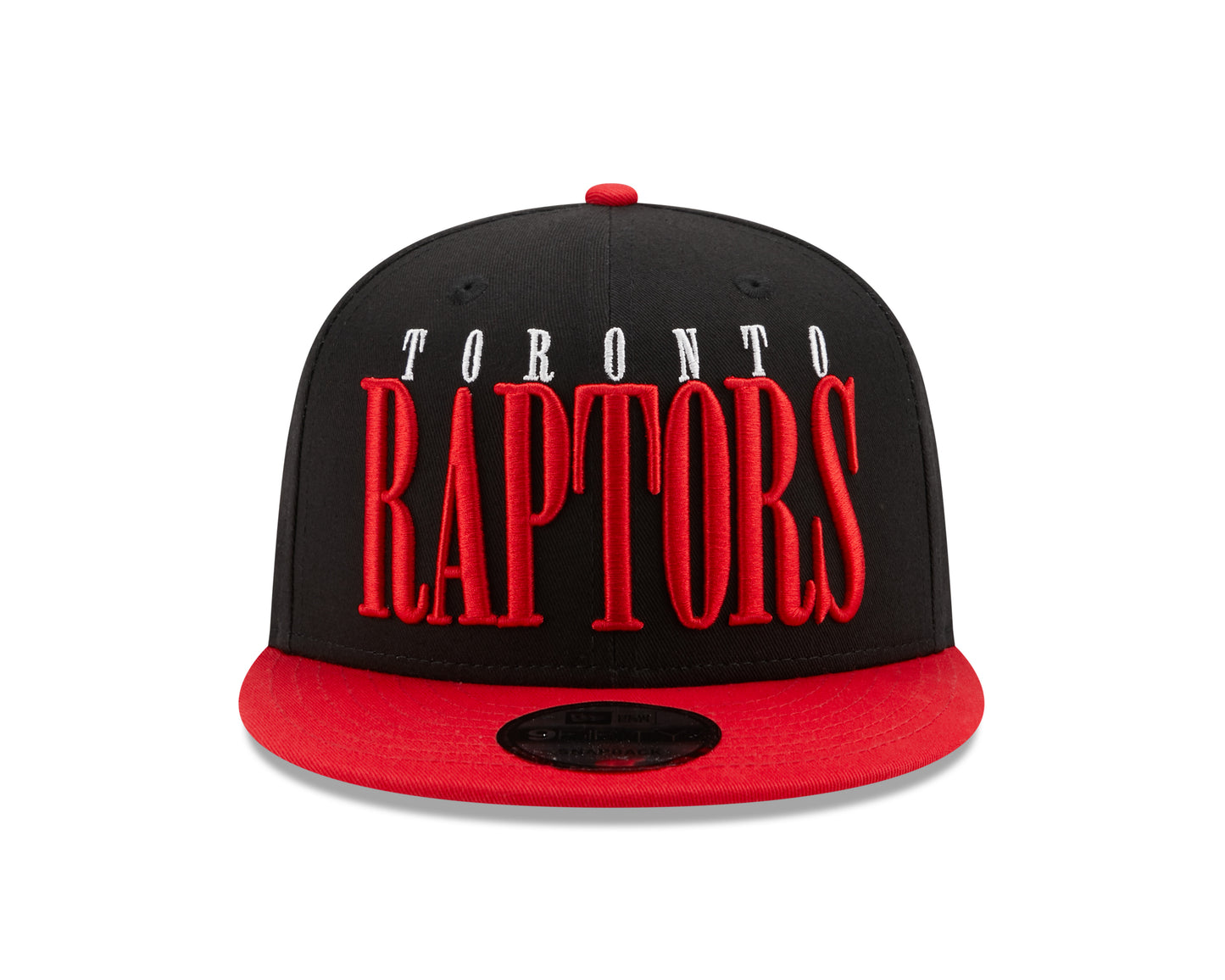 Toronto Raptors NBA New Era Team Title 9Fifty Snapback Hat - Black / Red
