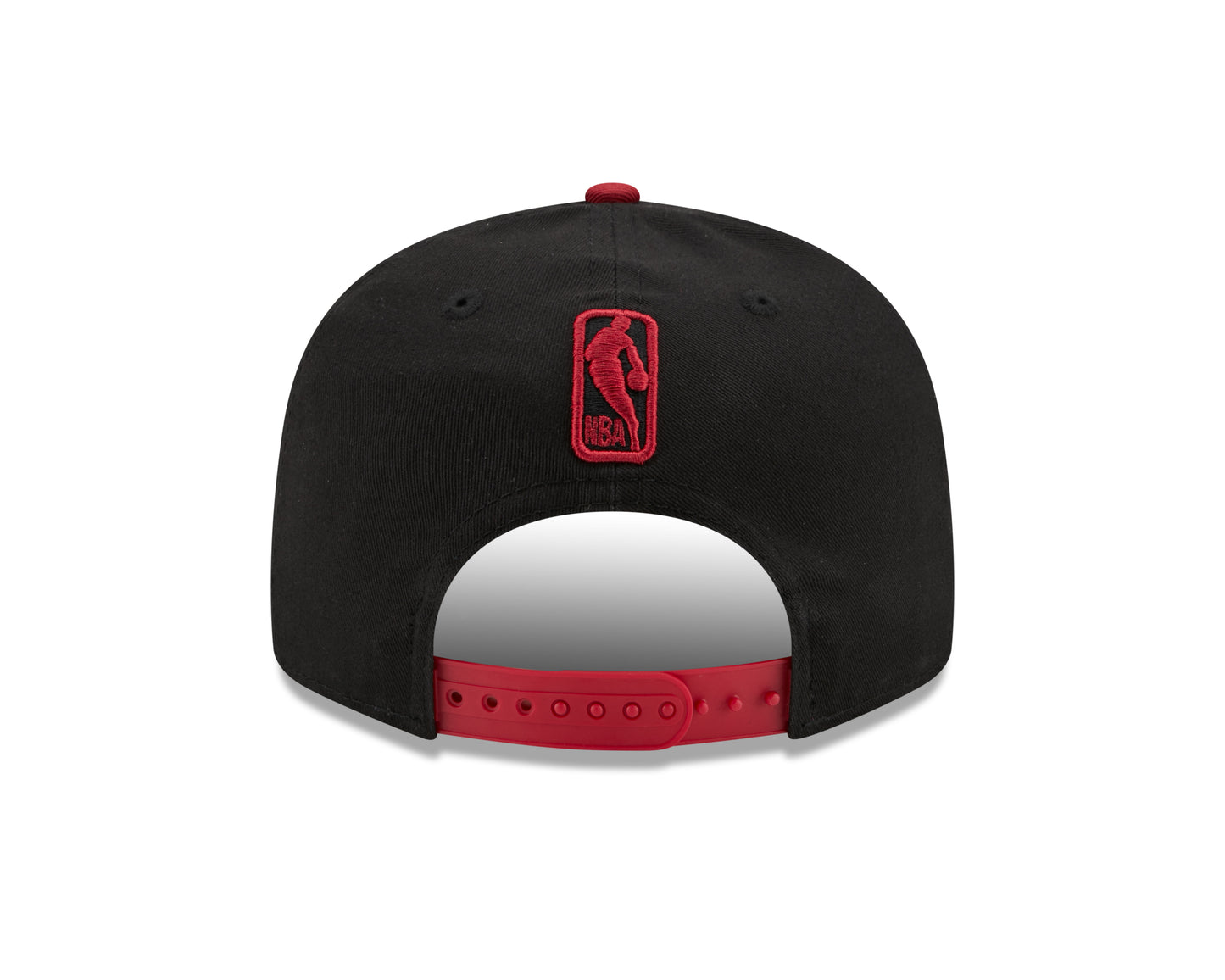 Miami Heat NBA New Era Team Title 9Fifty Snapback Hat - Black / Red