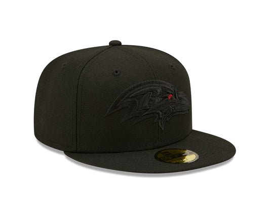 Baltimore Ravens Color Pack Black on Black 59Fifty Hat
