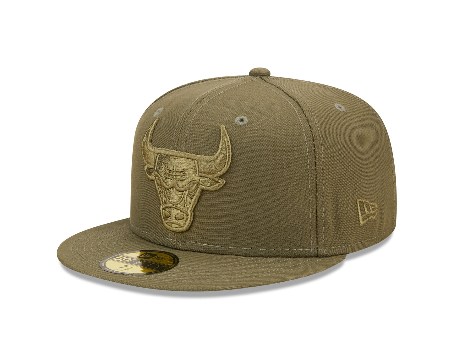 Chicago Bulls New Era Olive Color Pack 59FIFTY Fitted Hat- Green