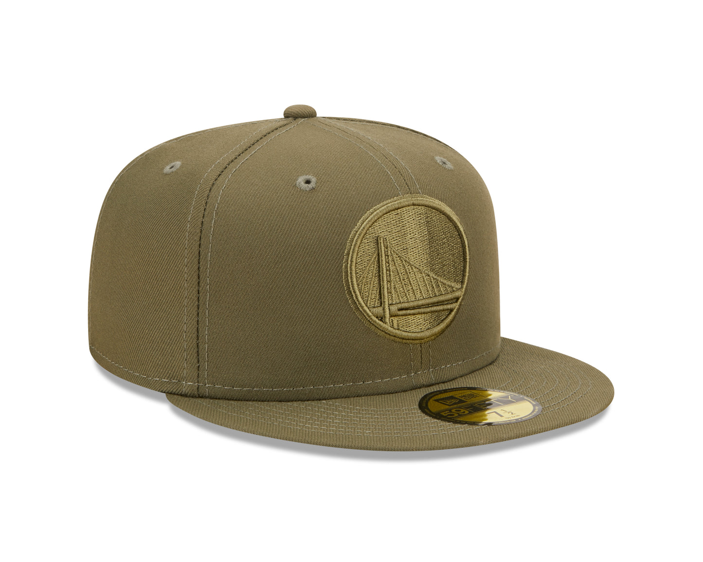 Golden State Warriors New Era Olive Color Pack 59FIFTY Fitted Hat- Green
