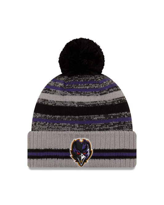 Baltimore Ravens New Era Sideline Knit Hat Gray