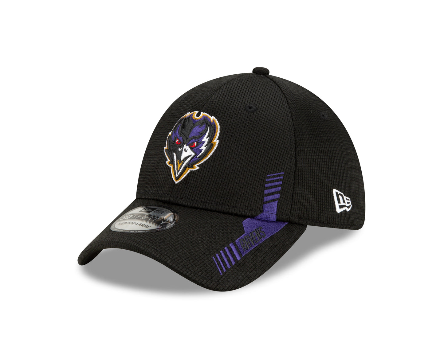 Baltimore Ravens New Era Sideline Black & Purple 39THIRTY Flex Hat