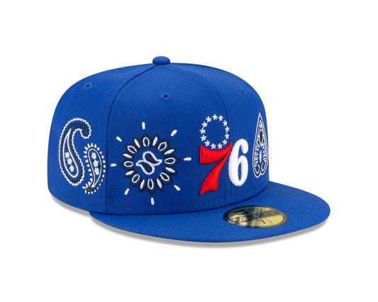 Philadelphia 76ers All Over Print Paisley 59Fifty Fitted Hat